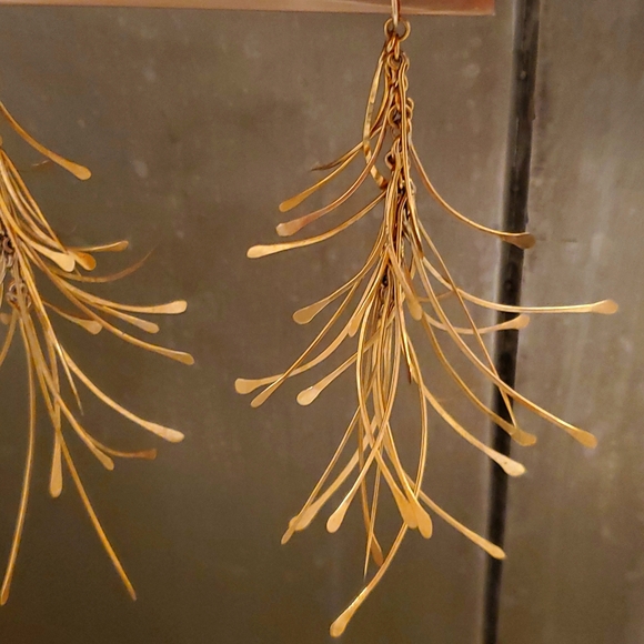 ❣️Exotic Wild Excentric Earings❣️Golden Dangling Multi Layered❣️Super Unique❣️ - Picture 3 of 3